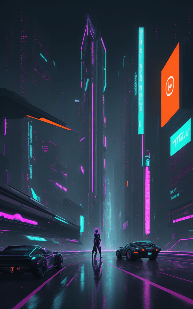 AI generated: You're an AI artist specializing in creating futuristic cyberpunk cityscapes with a sleek and vibran...