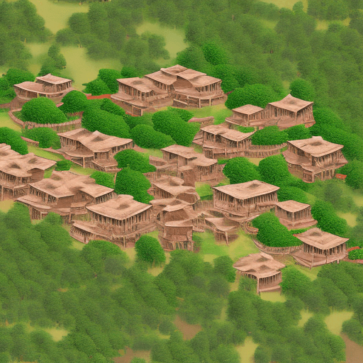 AI generated: gis image of an indian village realistic