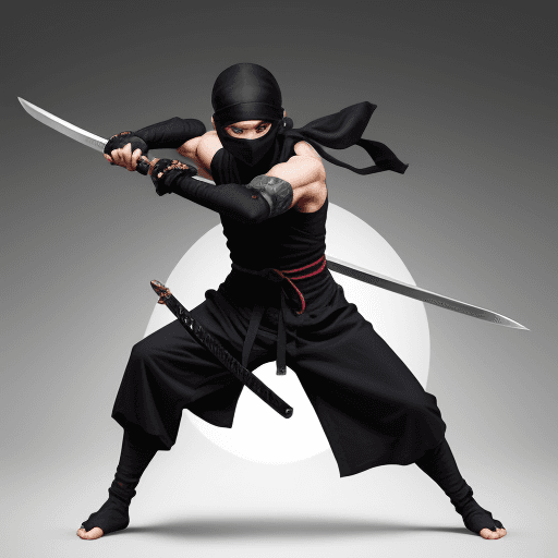 AI generated: Ninja with a sword