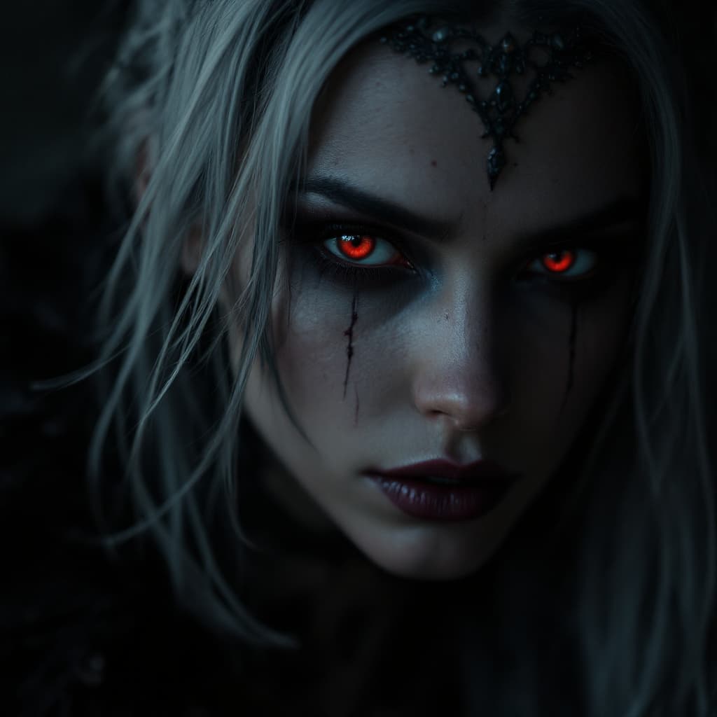 AI generated: a full body portrait of dark queen, dark fantasy randy theme, mystical, zoomed, Dark theme, underwor...