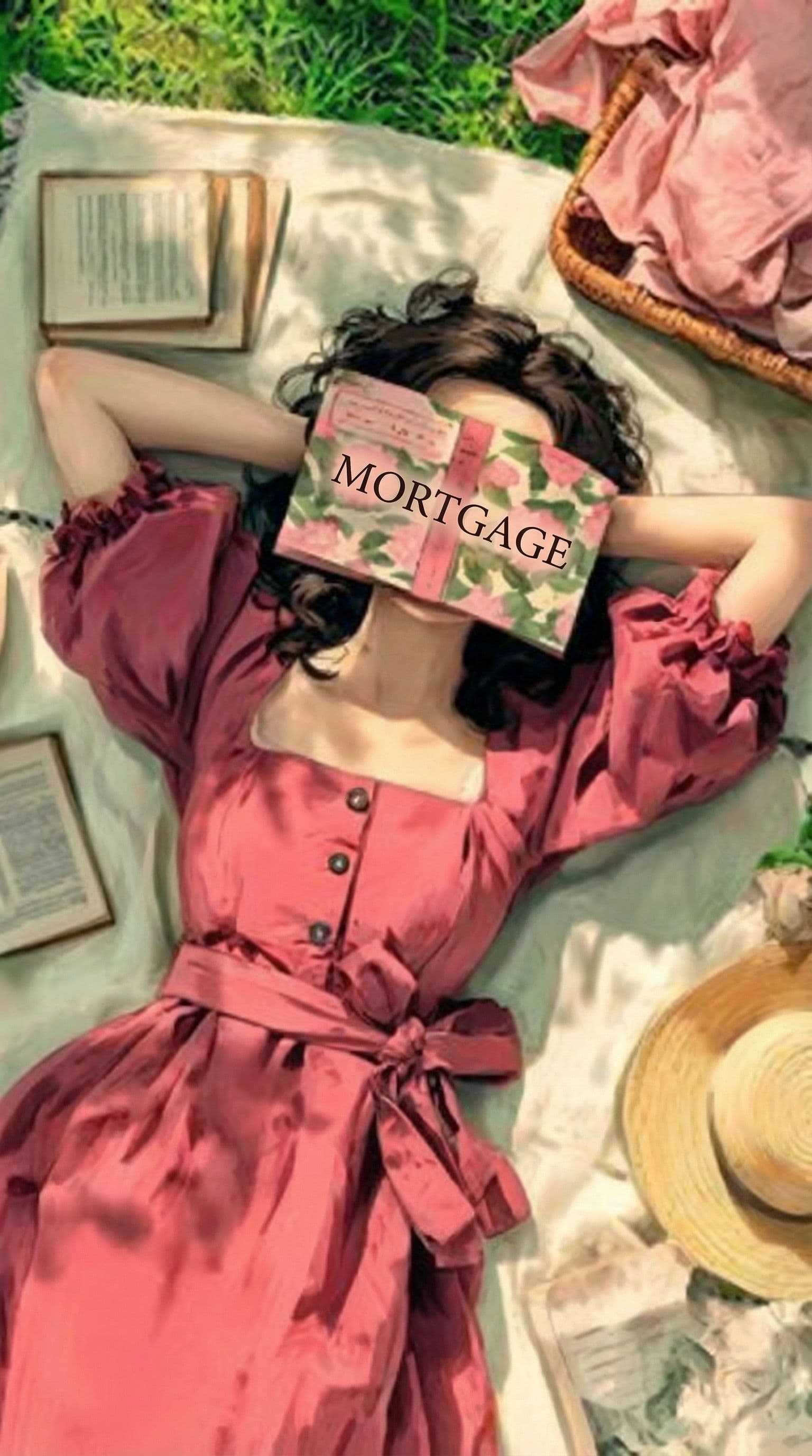 AI generated: Add a  book cover name as mortgage, 