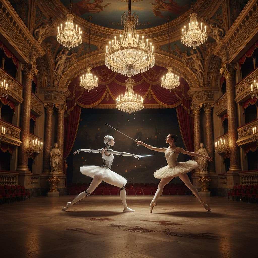 AI generated: Duel à Opéra de Paris