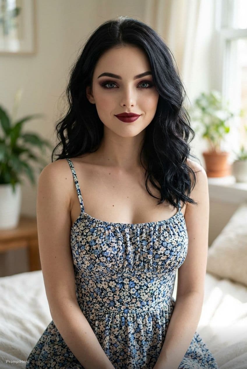 AI generated: girl in cute dress , same exact face , no difference