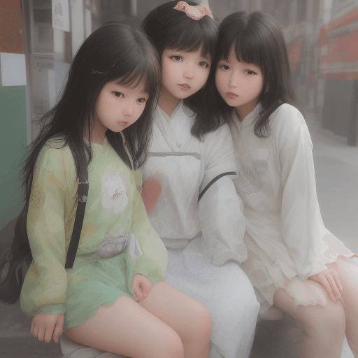 AI generated: korean girl , Threegirls