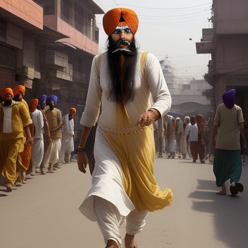 AI generated: In the bustling streets of Amritsar, amidst the harmonious echoes of Gurbani, we meet Amardeep Singh...
