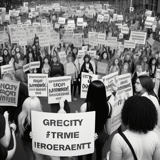 AI generated: Illustrate the strength and diversity of the feminist movement through a visually compelling image. ...