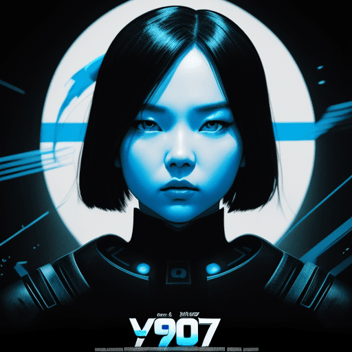 AI generated: movie poster, female character in black, white and blue, in the style of yoh nagao, light-focused --...