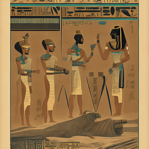AI generated: Print for poster, egyptian mummy, highly symbolic, general view, illustration, high detail, old time...
