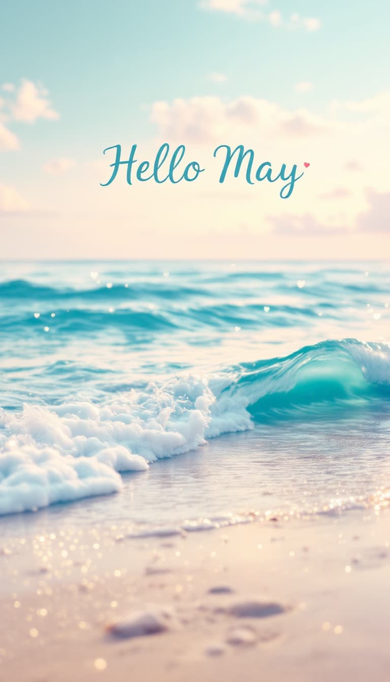 AI generated: A realistic photograph of a breathtaking seaside scene, featuring a calm ocean with gentle waves rol...