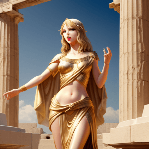 AI generated: Taylor Swift as a greek goddess


