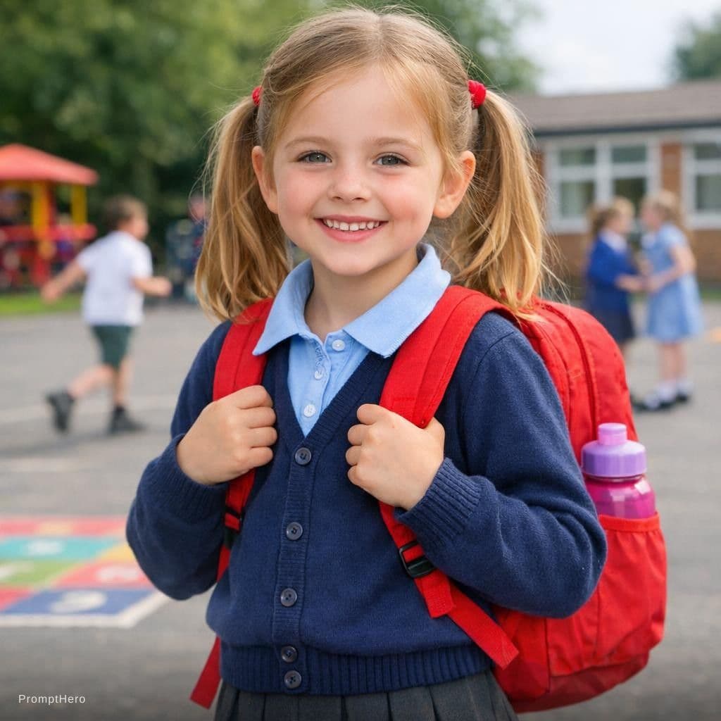 AI generated: primary school girl 