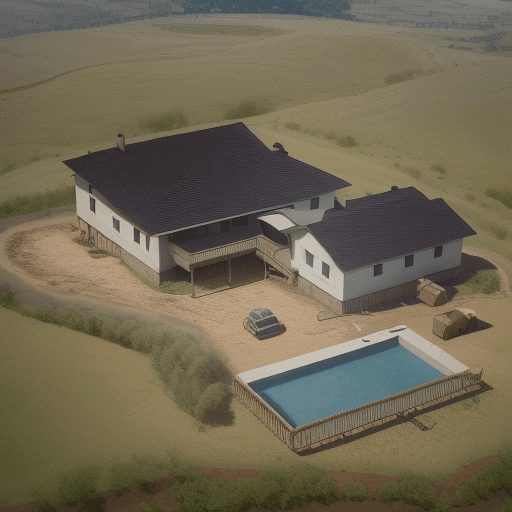 AI generated: imagem de uma residencia de dois andares em construção. Pessoas trabalhando, Engenheiros olhando a c...