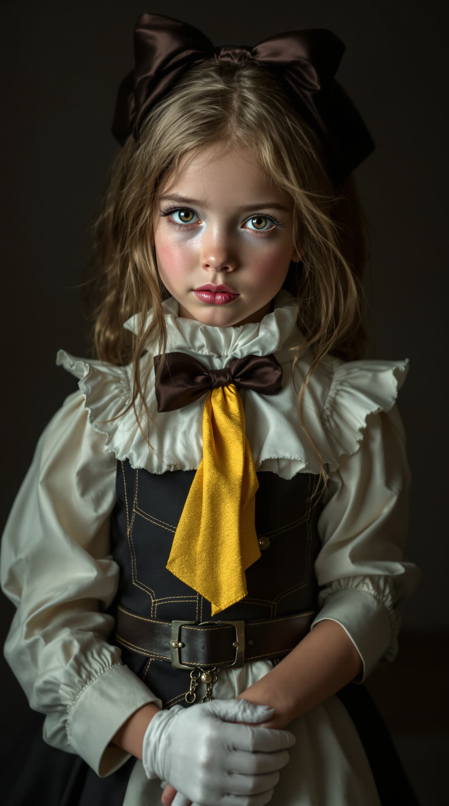 AI generated: A hyper-realistic depiction of seven year old cosplayer as Cathy Lockharte






