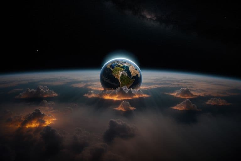 AI generated: a world within a world::5 fantasy art, shot from space, ultra detailed::3