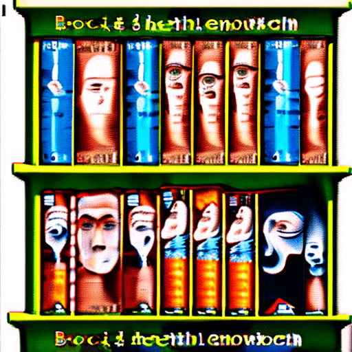 AI generated: Human evolution with books