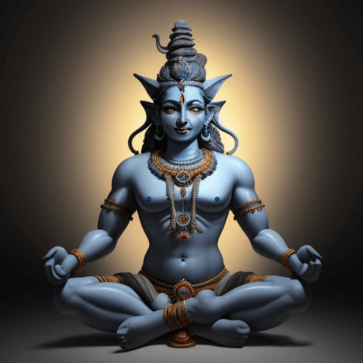 AI generated: Hyper realistic image of Hindu god Shiva