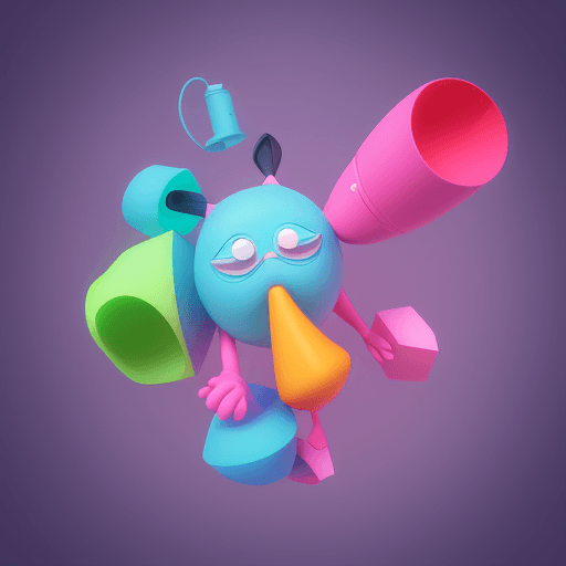 AI generated: 3D Design, wallpaper ,  "Playful, Cute, Colorful, Animated, Quirky," "Unity," "Blend shape rigging,"...