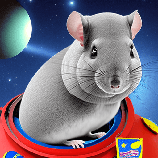 AI generated: chinchilla astronaut