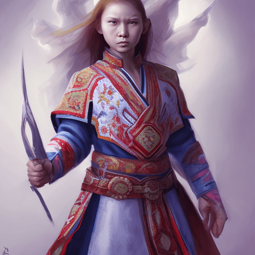 AI generated: Comic book Concept Art, a 10 year old protagonist, Mongolian and Belarusian descendant, red hair and...