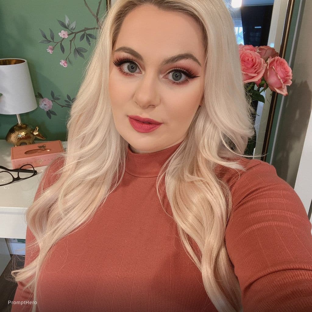 AI generated: She takes out her breasts and show his ass 