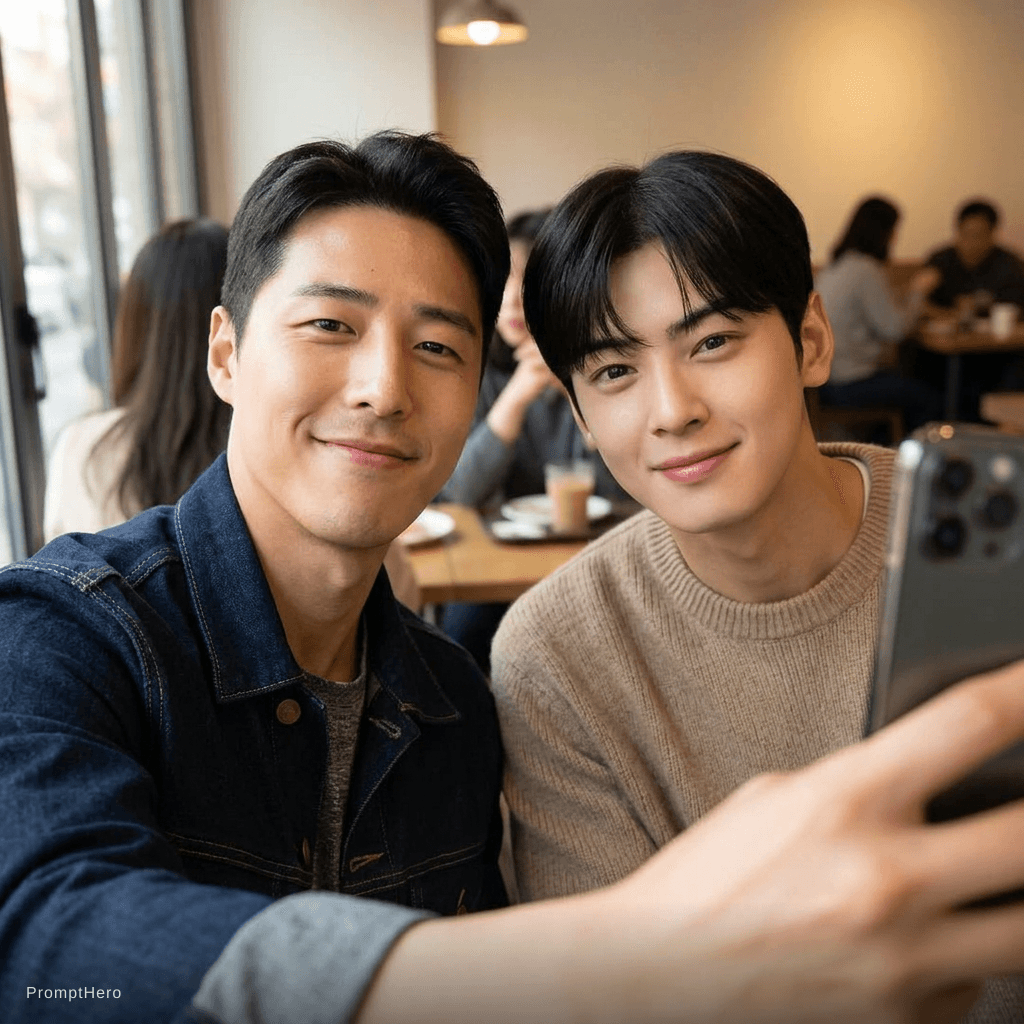 AI generated: Change the face of the person to cha eun woo 