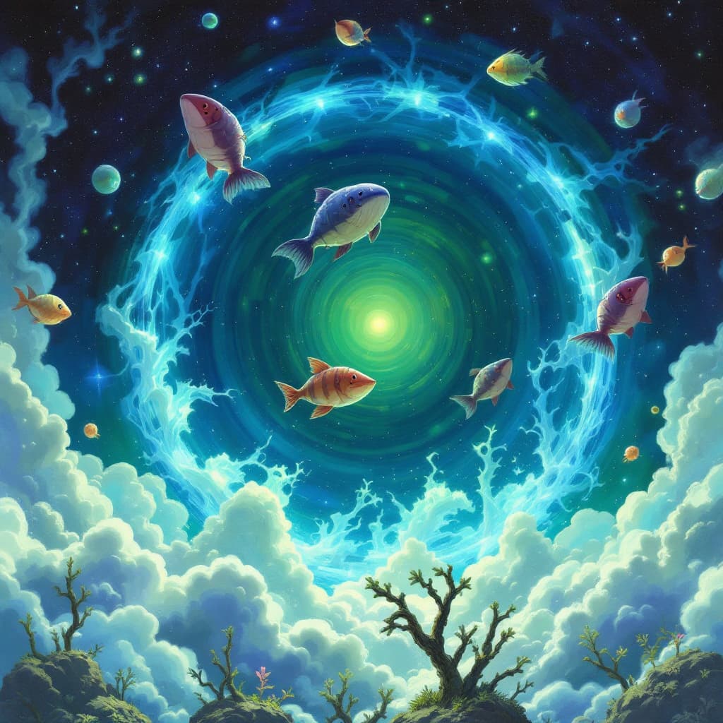 AI generated: poner la palabra 2 mallas adentro de una esfera bioluminiscente