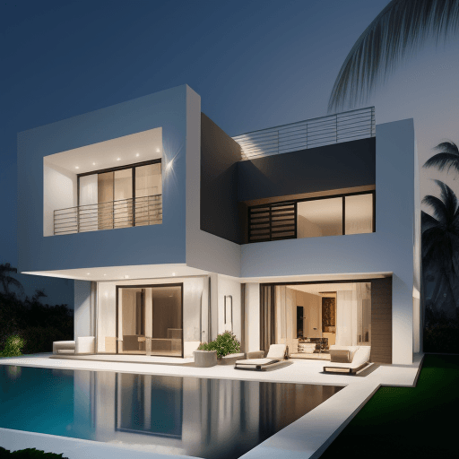 AI generated: luxury villa modern design