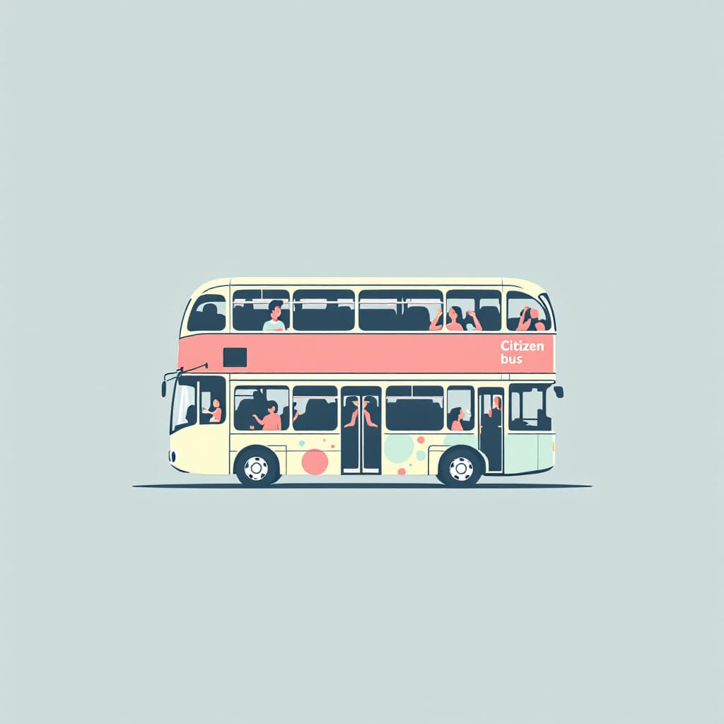 AI generated: High resolution Photography
double decker  bus, a sleek and modern design with a light green ,pink a...