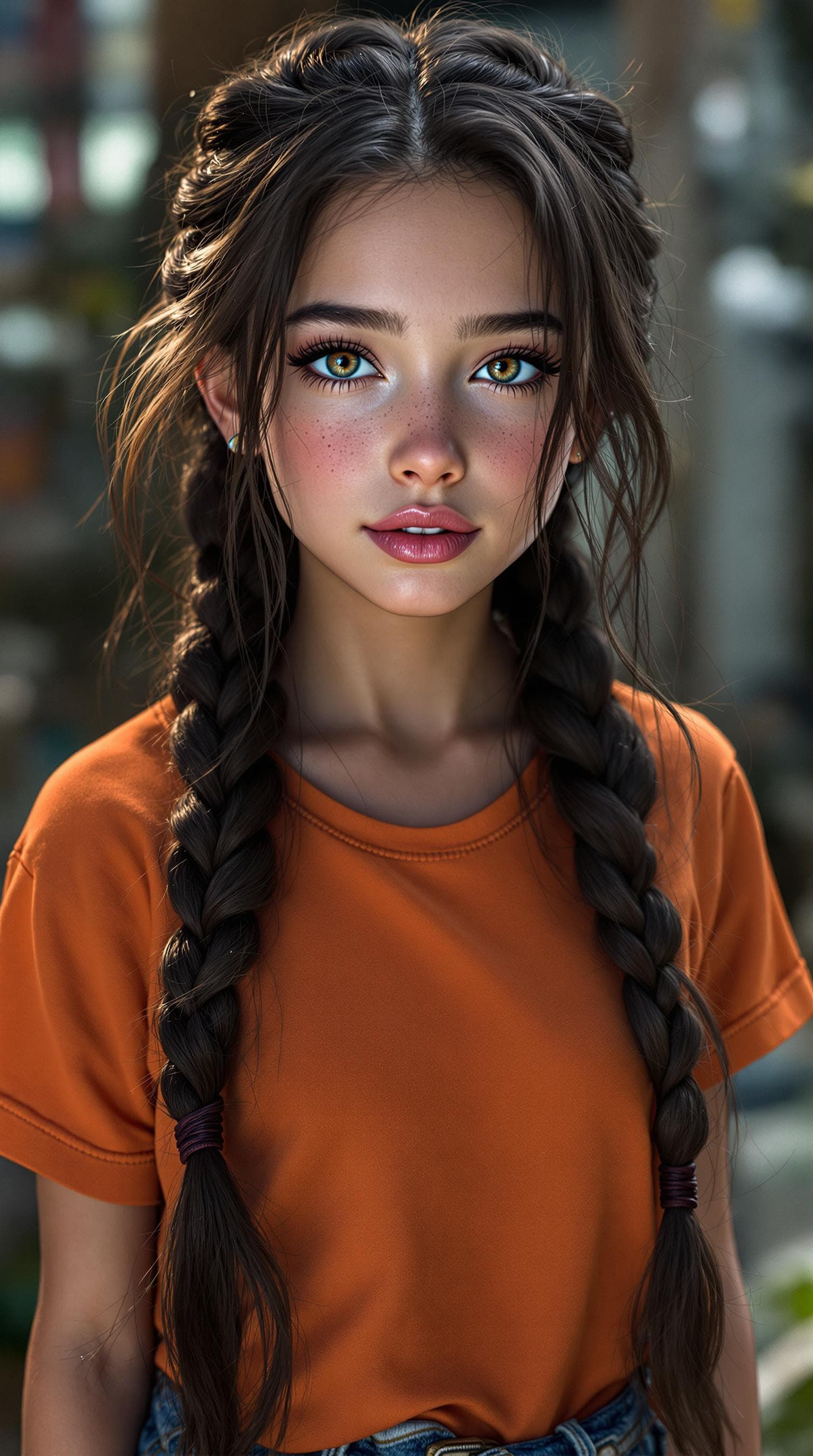 AI generated:  a professional photo of a exceptionally beautiful girl in the world (tween) Elle in a highly detail...