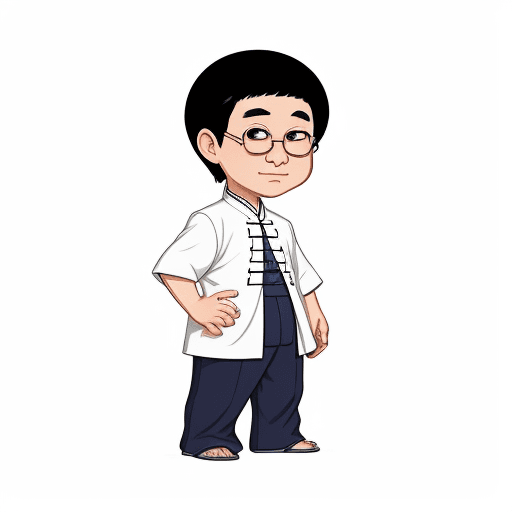AI generated: ahn chang ho, cartoon style, white background