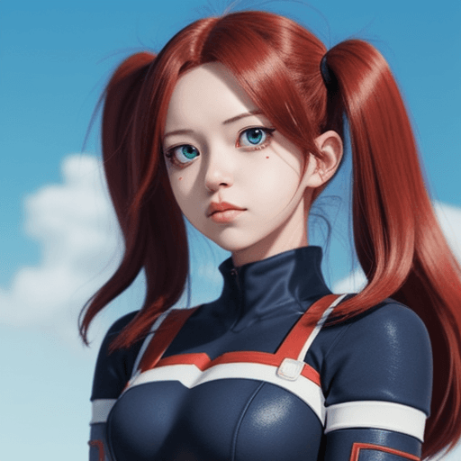AI generated: my hero academia style anime woman

