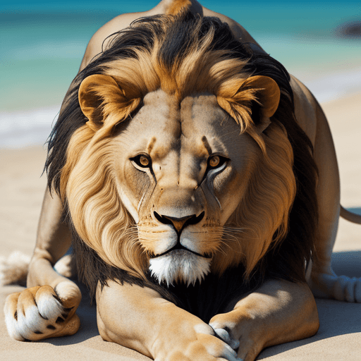 AI generated: Lion, phimeis dives, Canon EOS Rebel SL2, EF100mm, f/2.8L, Macro IS USM ƒ/2.8, 100.0 mm, 1/1000 100