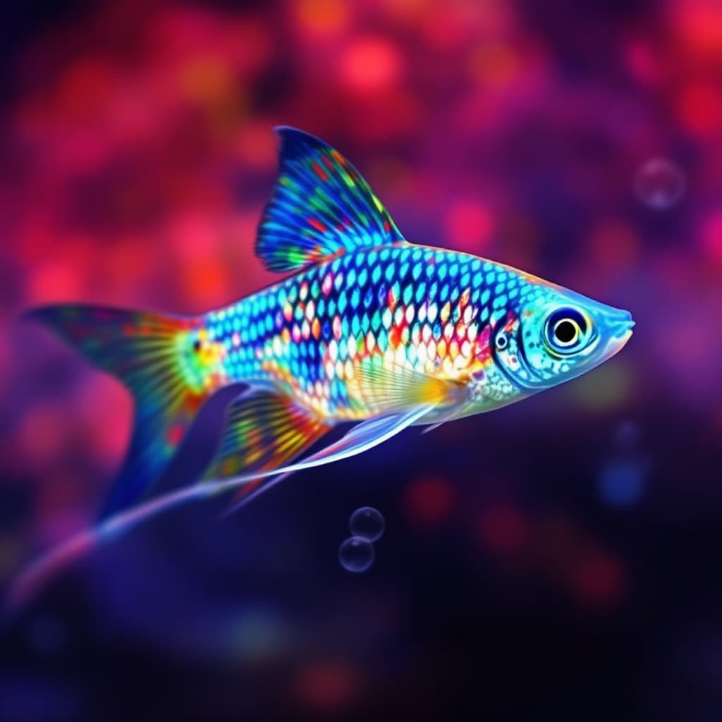 AI generated: 
guppies, fins, gills, guppies, bubbles, neons, scales, currents 
--ar 16:9 --profile 9wfmrw7 993hh3...