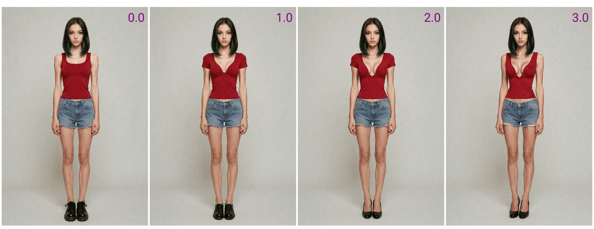 [KREA2] Sliders (Underboob | Cleavage | Skirt Length)