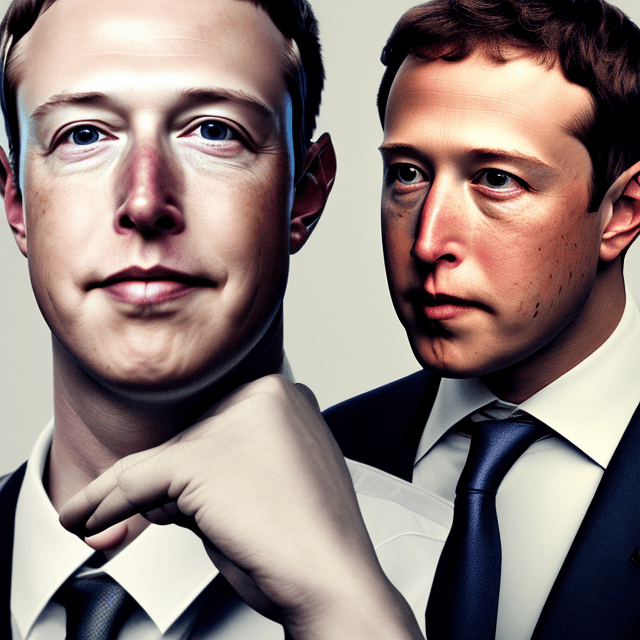 AI generated: We need to create a promotional photo for the fight between Elon Musk and Mark Zuckerberg The work m...