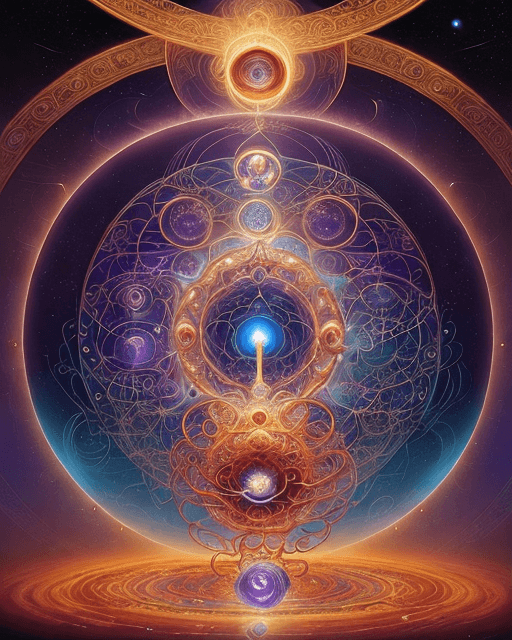 AI generated: Enter into the mesmerizing world of 'Celestial symphony,' the beginning an ancient, mystical circle ...