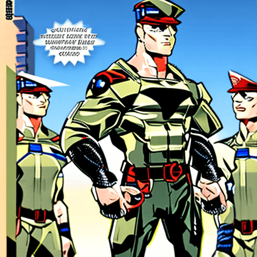 AI generated: 21years old, young guy, a cadet at a superhero academy, in a combat suit, combat clothing,comix styl...