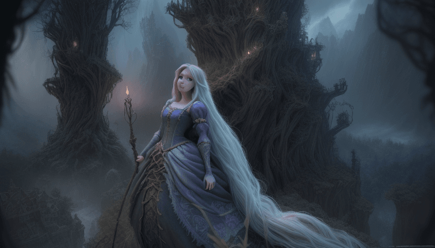 AI generated: Epic  magical  scene in a fantasy Landscape,Insane detailed different full body image ,in different ...