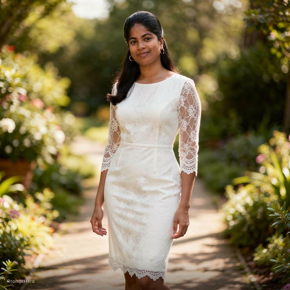 AI generated: The image captures a woman in an outdoor setting, exuding confidence and style. She is positioned ce...