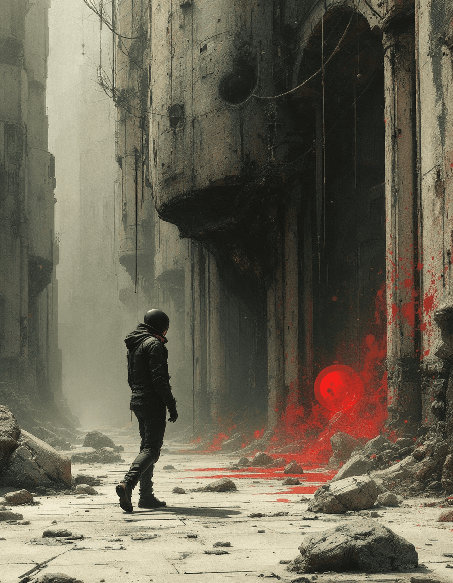 AI generated:   /imagine prompt an amazing futuristic dystopian image (in the style of the artist Joao Ruas:1.9).