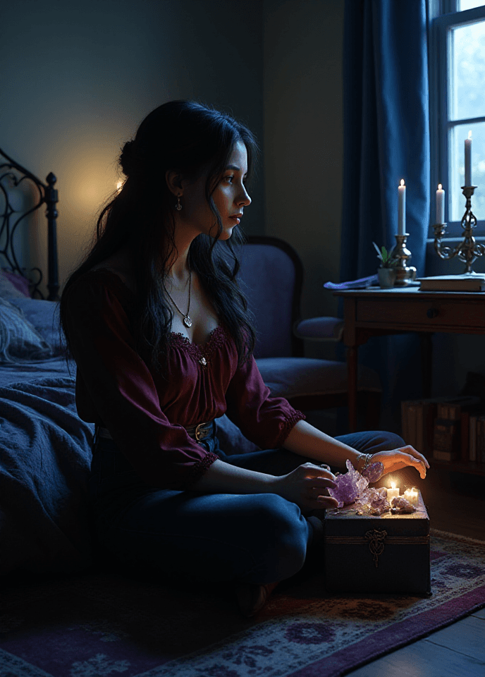 AI generated: RPC, Create an interior shot, capturing a realistic photo of girl in bedroom. The room should have a...
