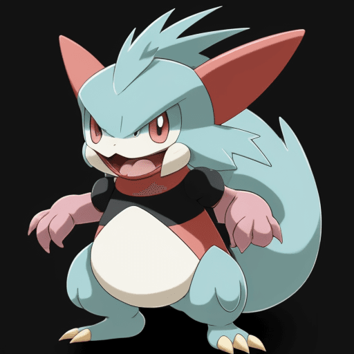 AI generated: pokemon creature in ken sugamori style from anime 90s