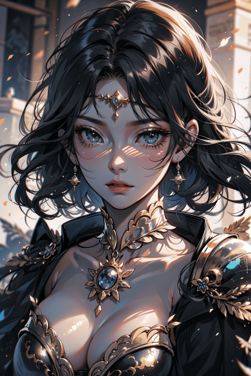 AI generated: ((cinematic light)), hyper detail, dramatic light, intricate details, 1 girl, female warrior with bl...