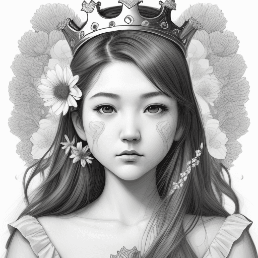 AI generated:  drawing an artistic digital image the Letters T, M, Ol that has flowers in the crown, in the style ...