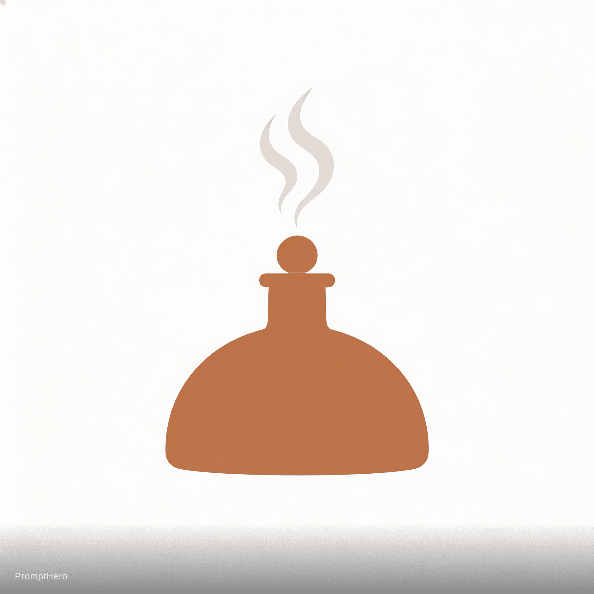 AI generated: Artisan prefum shop, steaming bottle, earth tones, cozy and warm feeling