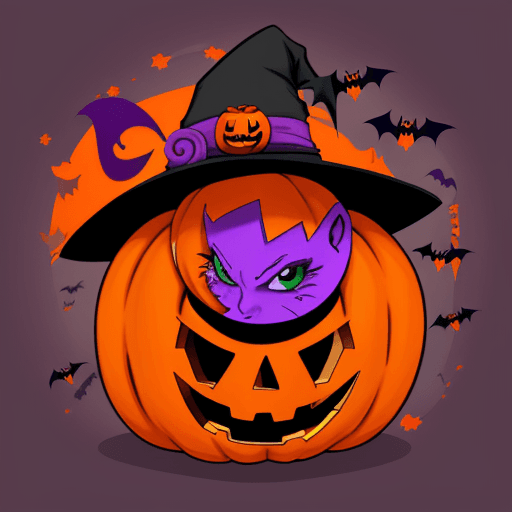 AI generated:  halloween cartoon, use, orange, purple, and white colors with the text halloween coloring book on t...