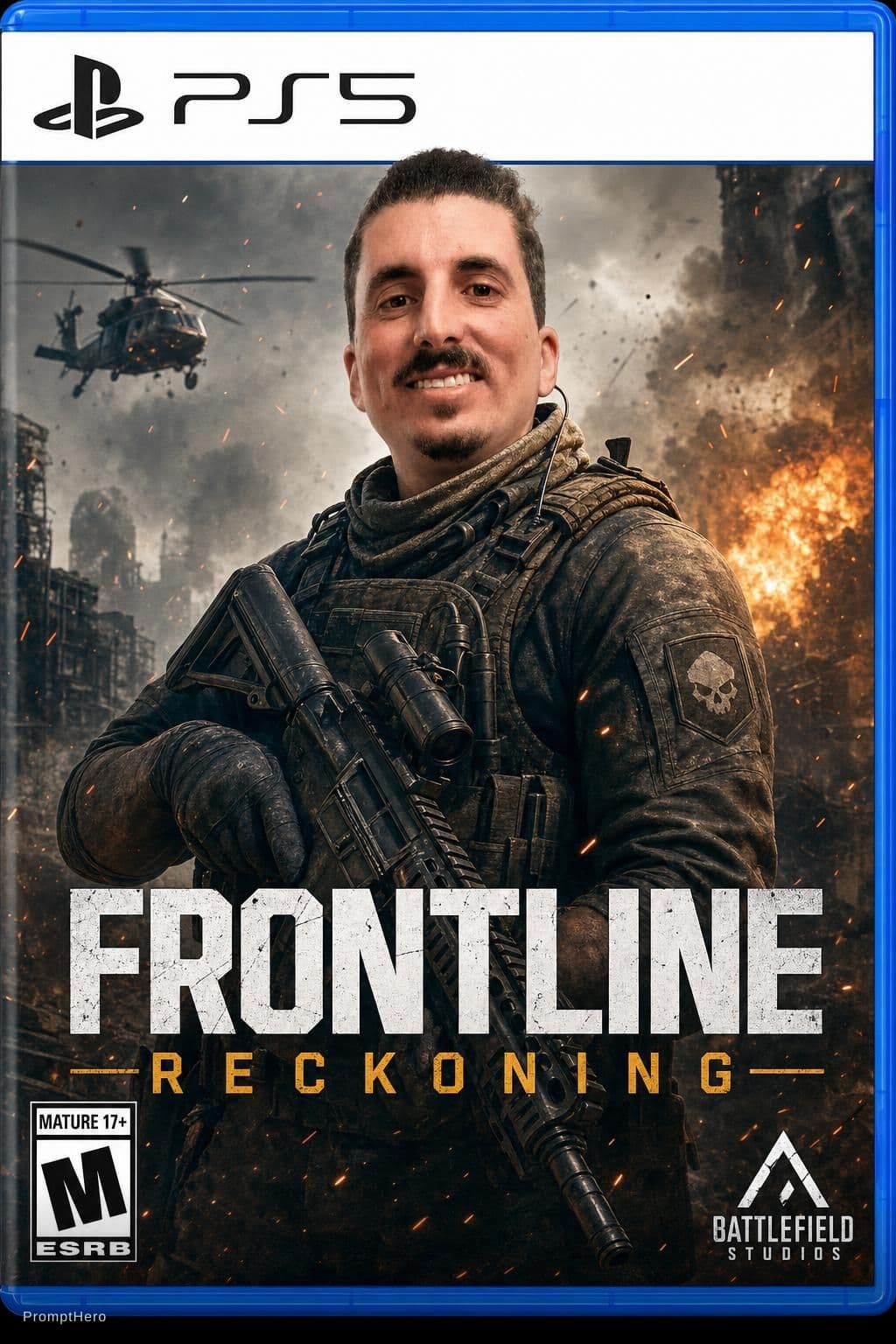 AI generated: use this person face in the game cover
