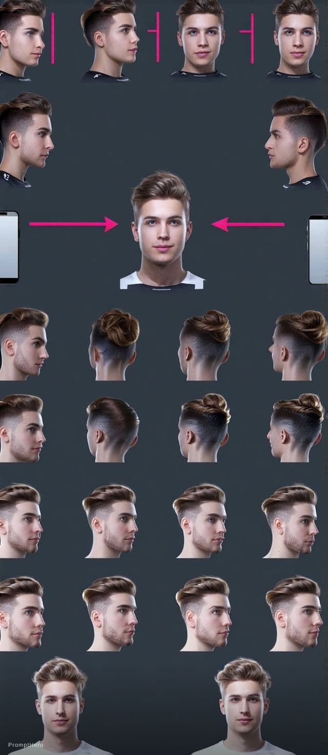 AI generated: Transform 2 image face and hairstyle into 1 image face and hairstyle