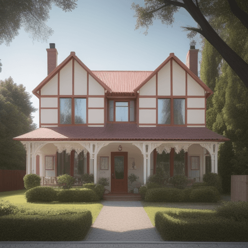 AI generated: house with person in front