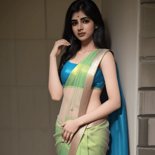 AI generated: duck wear saree